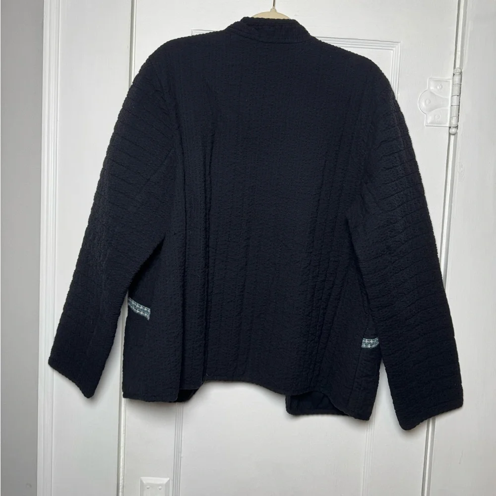 Pure Jill x J.Jill Seersucker Quilted Barn Coat Jacket XL